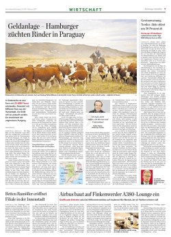 Hamburger z&uuml;chten Rinder in Paraguay