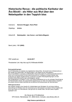 Historische Revue : die politische Karikatur der &Auml;ra - E