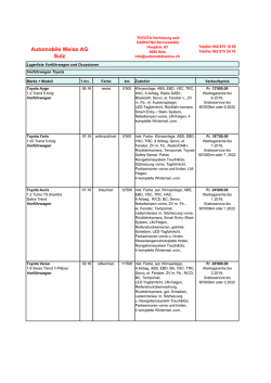 Occasionenliste 1 - Automobile Weiss AG