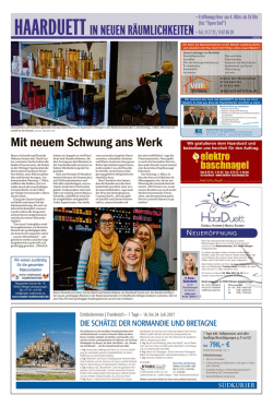 HAARDUETT IN NEUEN R&Auml;UMLICHKEITEN