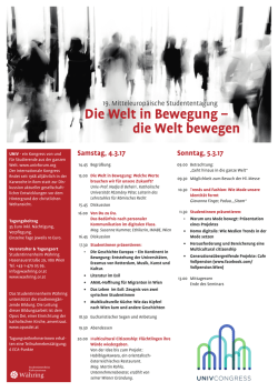 Die Welt in Bewegung - Studentinnenheim W&auml;hring