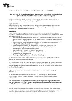eine Lehrkraft f&uuml;r besondere Aufgaben &bdquo;Preprint und industrielle