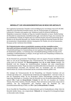 MERKBLATT ZUR URKUNDEN&Uuml;BERPR&Uuml;FUNG IM