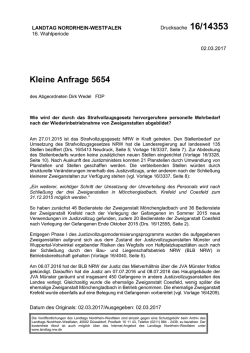 Kleine Anfrage 5654
