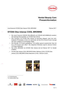 Factsheet Syoss Oleo Intense Cool Browns