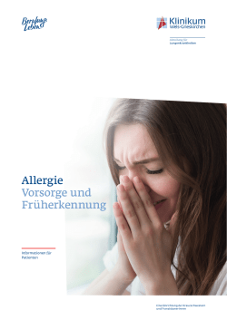 Allergie Vorsorge und Früherkennung - Klinikum Wels