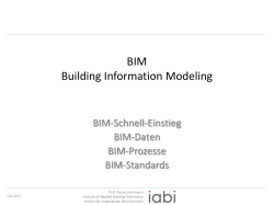 BIM Building Information Modeling, Prof. Rasso Steinmann