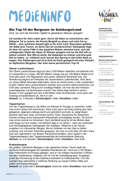 Die Top-10 der Bergseen im SalzburgerLand