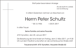 Herrn Peter Schultz