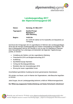 Landesjugendtag 2017 der Alpenvereinsjugend OÖ