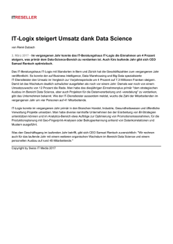 IT-Logix steigert Umsatz dank Data Science