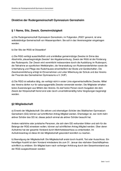 Direktive - Rudergemeinschaft Gymnasium Gerresheim