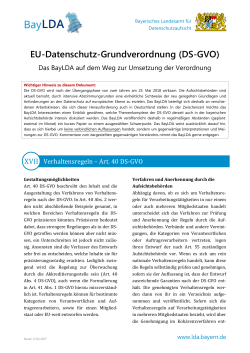 Art. 40 DS-GVO - Das Bayerische Landesamt für Datenschutzaufsicht