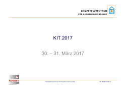 KIT 2017 30. – 31. März 2017