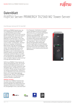 Datenblatt FUJITSU Server PRIMERGY TX2560 M2 Tower