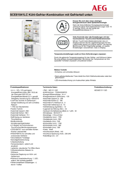 SCE81841LC Kühl-Gefrier-Kombination mit Gefrierteil unten