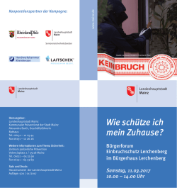 Flyer Einbruchschutzkampagne 198x210 Bürgerhaus Lerchenbergindd