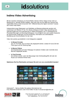 Video Advertising - Indima direct GmbH