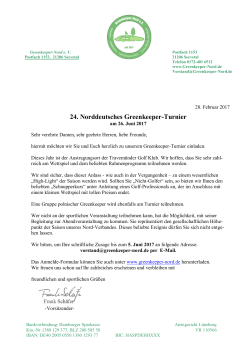 24. Norddeutsches Greenkeeper-Turnier