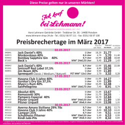 Preisbrechertage im März 2017