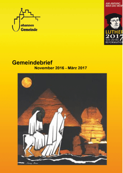 Gemeindebrief Advent 2016 - Evangelische Kirche Löffingen