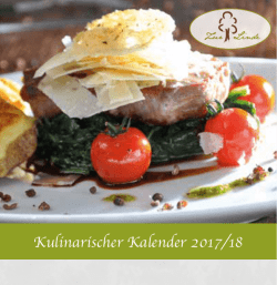 Kulinarischer Kalender 2017/18