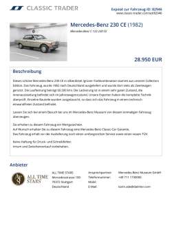 Mercedes-Benz 230 CE (1982) 26.890 EUR