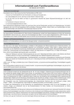 Informationsblatt Familienzeitbonus