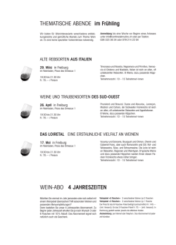 Infos als PDF - Cantina del Mulino