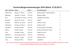 Termine Bürgerversammlungen 2016 (Stand: 27.02.2017)