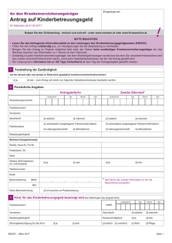 Antrag auf Kinderbetreuungsgeld