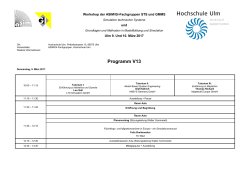 Programm V13 - Hochschule Ulm