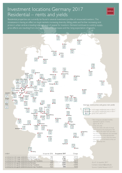 Investment locations Germany 2017 Residential &ndash; rents and