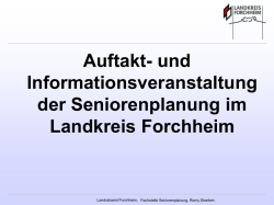 2.2. Arbeitskreise - Landratsamt Forchheim