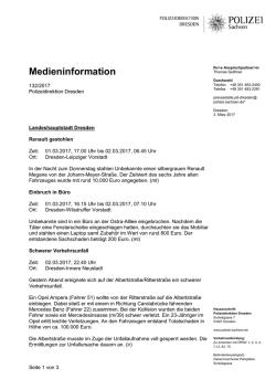 Medieninformation - Polizei Sachsen