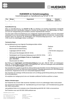 HUESKER im Verkehrswegebau