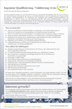 Ingenieur Qualifizierung / Validierung