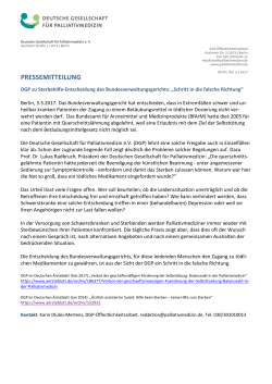 pressemitteilung - Deutsche Gesellschaft für Palliativmedizin