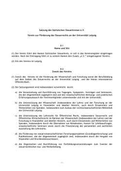 Satzung des Saechsischen Steuerkreises