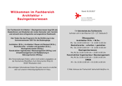 im Fachbereich Architektur + Bauingenieurwesen