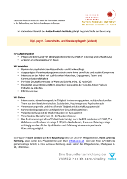 Dipl. psych. Gesundheits- und KrankenpflegerIn (Vollzeit)