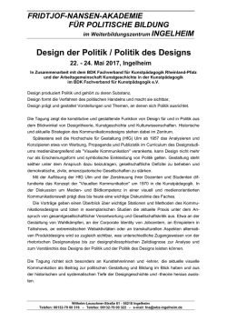 Design der Politik - Weiterbildungszentrum Ingelheim