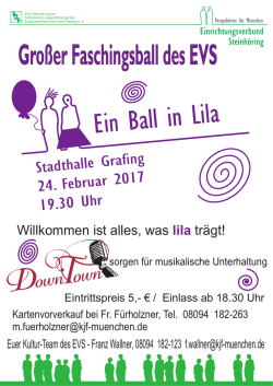 Gro&szlig;er Faschingsball des EVS - Katholische Jugendf&uuml;rsorge der