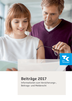 Beiträge 2017 - Techniker Krankenkasse