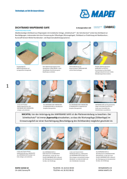 Montageanleitung Dichtband mit Schnittschutz