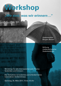 Faltblatt Workshop erinnern