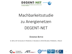 Machbarkeitsstudie zu Anergienetzen DEGENT-NET - EEG, TU-Wien