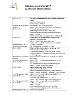 Programm 2017 - Landfrauen Mommenheim