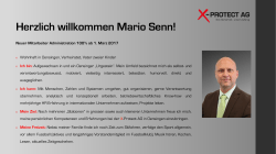 Herzlich willkommen Mario Senn! - X