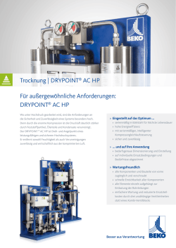 DRYPOINT&reg; AC HP - BEKO TECHNOLOGIES GmbH